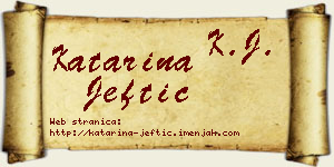 Katarina Jeftić vizit kartica